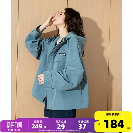 唐狮2025春季新款女外套连帽冲锋少年短款宽松女士上衣春秋运动k图片