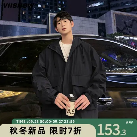 VIISHOW冲锋夹克男机能风外套秋季运动户外宽松夹克青少年登山服商品大图