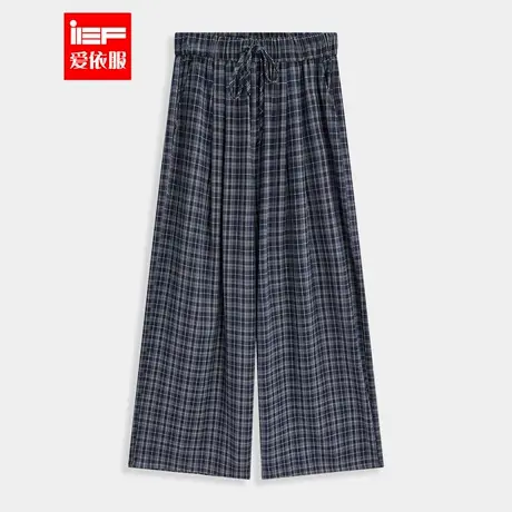 IEF/爱依服裤子2025夏季新款韩系风简约休闲运动风宽松百搭阔腿裤图片
