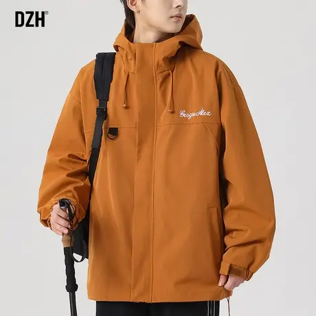 男士美式连帽冲锋衣男春秋季高级感2023新款cityboy外套休闲夹克商品大图