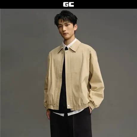 GC2025秋冬新款cleanfit翻领夹克男破骨印花宽松工装外套12075003商品大图