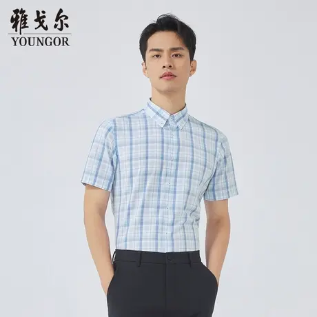 雅戈尔奥莱 商场同款男士短袖衬衫新款官方正品商务休闲短袖衬衫商品大图