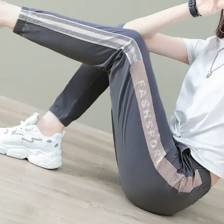 恋上17号冰丝女夏季休闲运动裤2022新款速干女裤薄款宽松夏天束脚图片