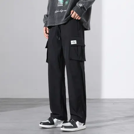 美式复古工装裤oversize高街男春秋款直筒休闲潮牌hiphop裤子阔腿商品大图