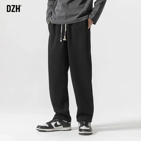 男生重磅卫裤男春秋款潮牌休闲裤直筒宽松黑色运动裤百搭裤子新款商品大图