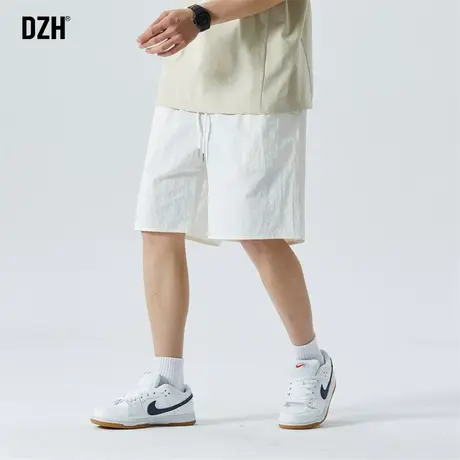 男士白色五分裤男夏季休闲薄款裤子2025新款速干冰丝短裤男款运动商品大图