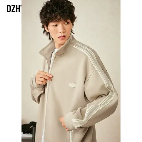 男士美式开衫外套男秋季潮高级感2024年新款重磅卫衣男款拉链上衣商品大图