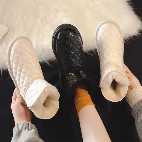 雪地靴女2024年新款冬季百搭防水防滑加绒加厚洋气保暖棉鞋女鞋子商品大图