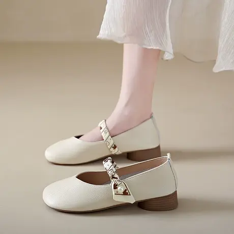 气质百搭玛丽珍鞋女鞋2024秋季新款软底单鞋女夏低跟仙女风晚晚鞋商品大图