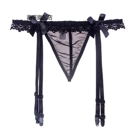 性感吊袜带内裤丝袜吊带扣夹大腿袜配件蕾丝花边内衣套装女商品大图