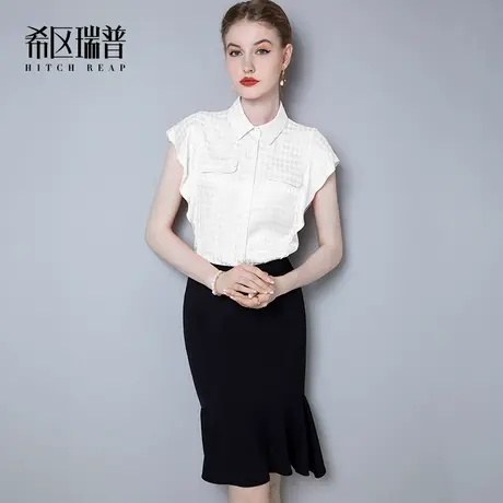 希区瑞普高端衬衫女夏薄款2023年新款复古甜美法式上衣设计感小众商品大图