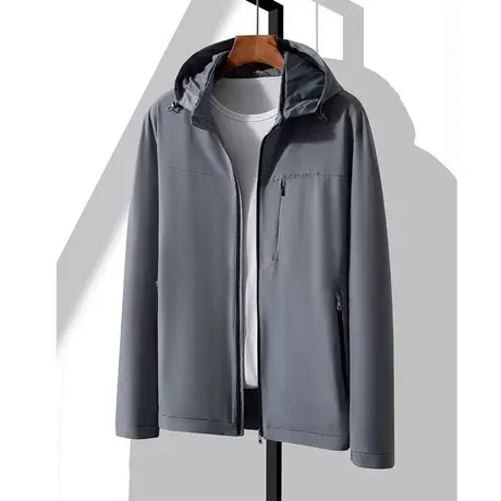 【测试勿拍】男士外套夹克连帽上衣宽松休闲薄款商品大图