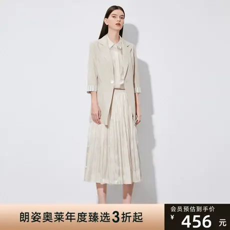 LANCY/悦朗姿夏季薄款简约通勤风一粒扣女式风衣外套图片