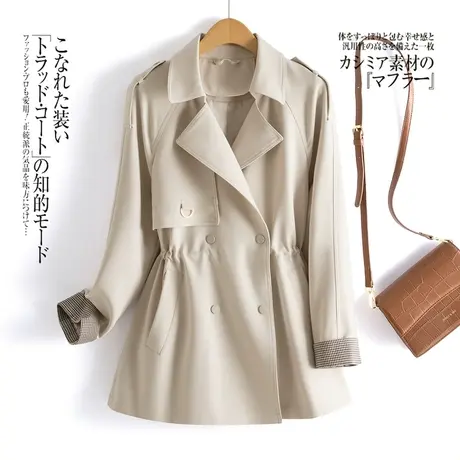 时尚气质中长款风衣外套2023年春季新款女士宽松显瘦通勤百搭上衣商品大图