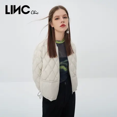 LINC金羽杰轻薄羽绒服女2023秋冬新款简约品质感短款反季专柜断码商品大图