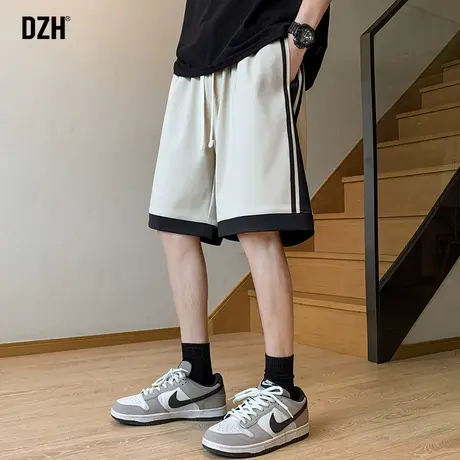 男士日系5分短裤男夏季潮牌速干运动裤冰丝裤2023新款宽松五分裤商品大图
