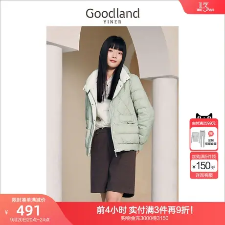 音儿美地女装2022冬季新款短款轻薄白鸭绒新中式短款羽绒服图片