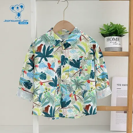 GD真维斯男童春季新款潮流炫酷时尚简约度假风帅气男孩衬衫商品大图