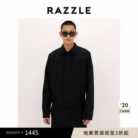 RAZZLE 地素男装黑色秋季梭织口袋夹克商品大图