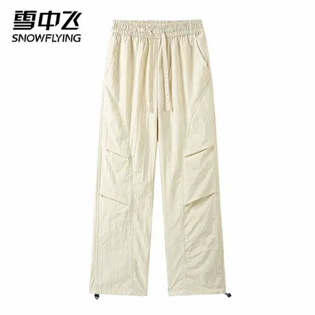 雪中飞工装休闲风垂感阔腿裤男款宽松松紧腰舒适多口袋长裤工装裤图片