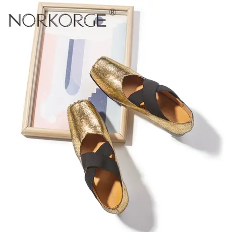 爆裂金时装单鞋女鞋图片