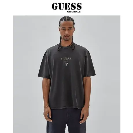 GUESS Originals 男士复古新潮做旧短袖圆领T恤-M3BI89K9XF1商品大图