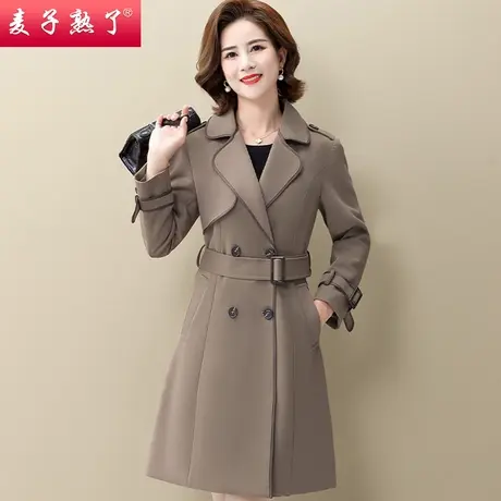 妈妈秋装外套洋气上衣服阔太太大衣老人秋冬50岁奶奶中老年女装冬商品大图