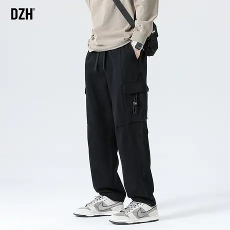 男士纯棉黑色工装裤男秋季潮牌裤子男裤2024新款潮流百搭休闲长裤商品大图