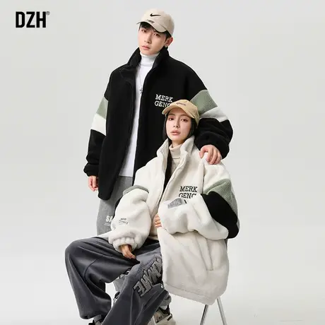 男士羊羔绒情侣棉服男冬季加厚外套立领棉衣男装2024年新款情侣装商品大图