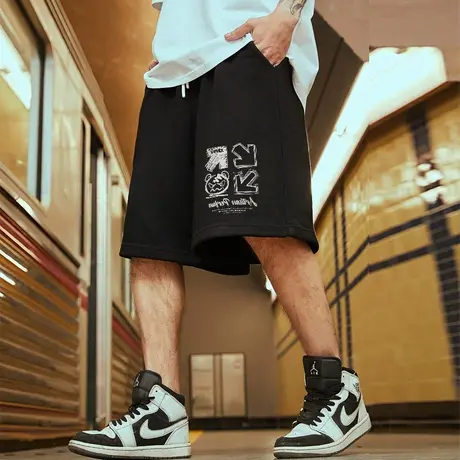 夏季宽松短裤男潮牌百搭运动裤加肥加大五分裤胖子大码裤子篮球裤图片