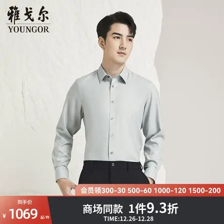 【商场同款】雅戈尔男士长袖衬衫新款官方商务休闲上班穿衬衫男商品大图