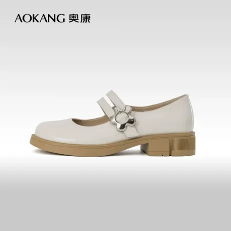 奥康女鞋 春秋季玛丽珍小皮鞋单鞋淑女风时尚百搭舒适学院商品大图