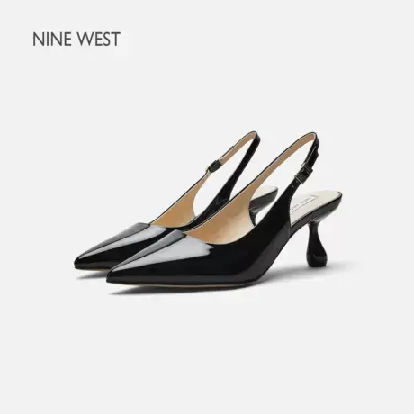 【商场同款】Nine West/玖熙包头凉鞋尖头女2025夏新款后空高跟鞋图片