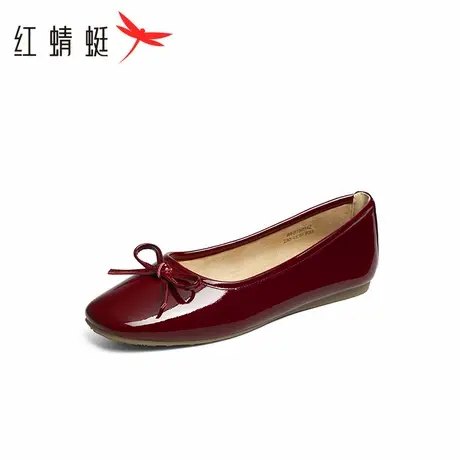 红蜻蜓女鞋夏季新款蝴蝶结方头浅口女单鞋时尚舒适潮流通勤单鞋子商品大图