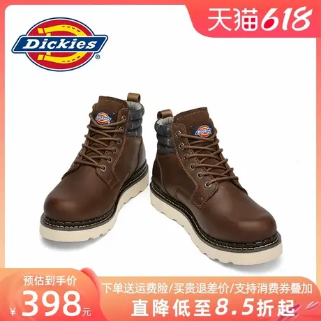 Dickies马丁靴男款真皮高帮英伦风美式工装靴男靴复古男士靴子男商品大图
