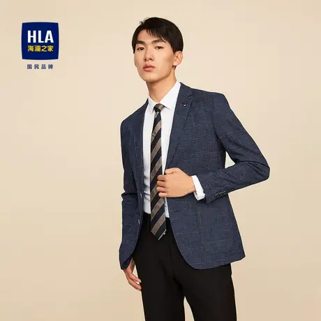 【奥莱清仓】HLA/海澜之家2023休闲西服绅士微弹平驳领质感外套男图片
