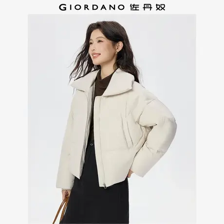 佐丹奴云朵泡芙羽绒服女秋冬新款韩版大翻领宽松羽绒外套05375725商品大图