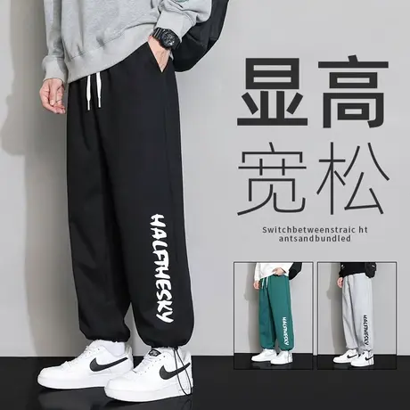 男士春秋款休闲裤2023新款青少年学生束脚裤潮流宽松百搭运动长裤商品大图