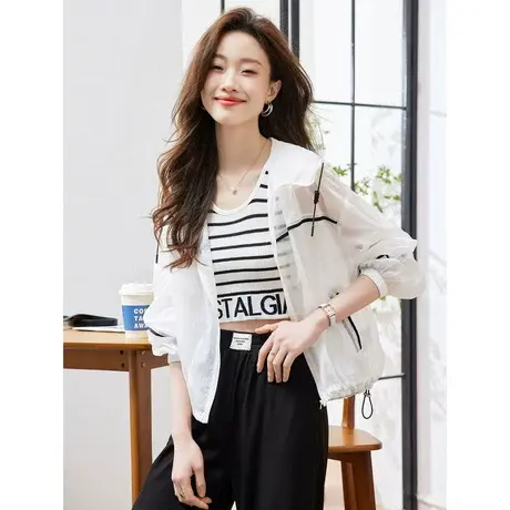 时尚休闲减龄长袖外套女士2023年春夏新款百搭显瘦气质上衣商品大图