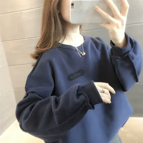 慵懒风假两件卫衣女秋冬2023新款宽松韩版长袖外套港风chic上衣潮商品大图