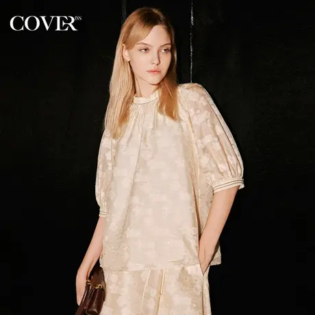 COVER秋季浮雕肌理色织提花衬衫商品大图