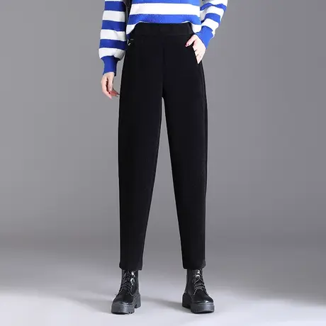 时尚显瘦休闲裤厚款小脚裤高腰九分裤韩版宽松哈伦裤女秋冬季新款商品大图