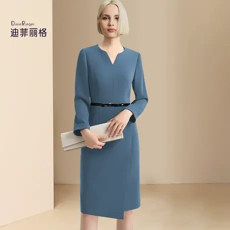 迪菲丽格时尚名媛气质连衣裙女2024新款春季收腰显瘦包臀职业裙子图片