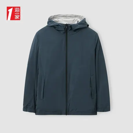 海一家时尚连帽两面穿外套2024春季新款青春活力休闲夹克男商品大图