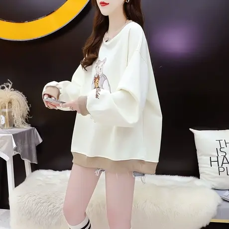 春秋薄款卫衣外套女2024年新款早春季时尚洋气减龄宽松设计感上衣图片