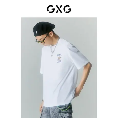 GXG男装 商场同款海滨冲浪系列圆领短袖T恤 2022年夏季新品图片