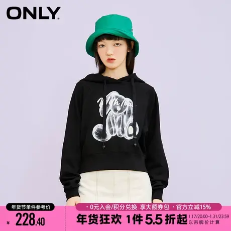 ONLY时尚宽松休闲小熊印花长袖卫衣女|12239S052商品大图