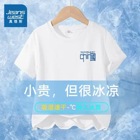 真维斯童装儿童速干穿搭中大童夏季薄款运动半袖男童夏天短袖t恤图片