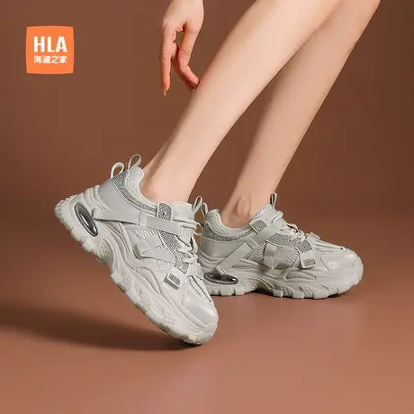HLA/海澜之家老爹鞋女2025新款秋季厚底增高休闲运动鞋百搭跑步鞋商品大图