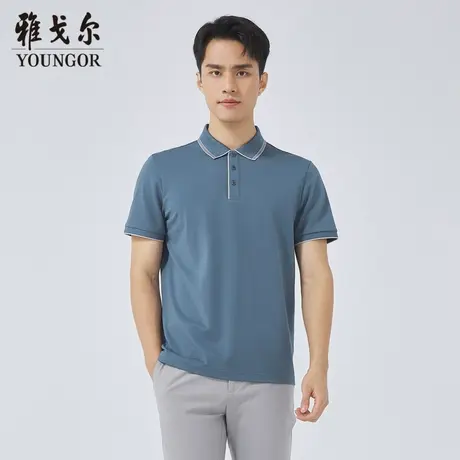 雅戈尔奥莱 商场同款男士短袖T恤新款官方正品商务休闲短袖POLO衫商品大图